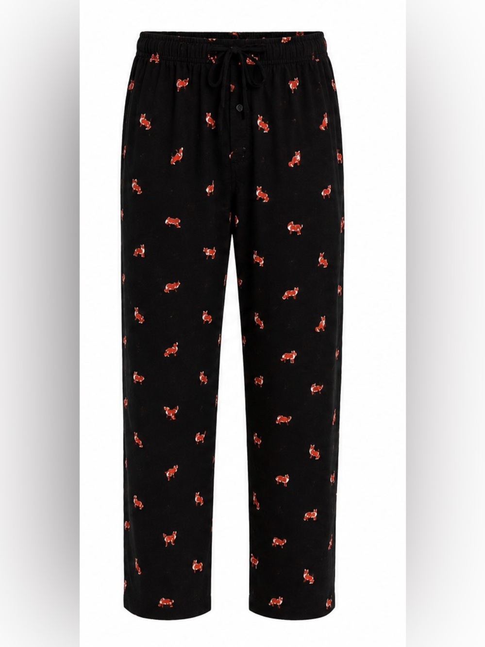 St. John’s Bay Fox Print Flannel Cotton Pajama Lounge Cotton Pant Unisex Cozy, S